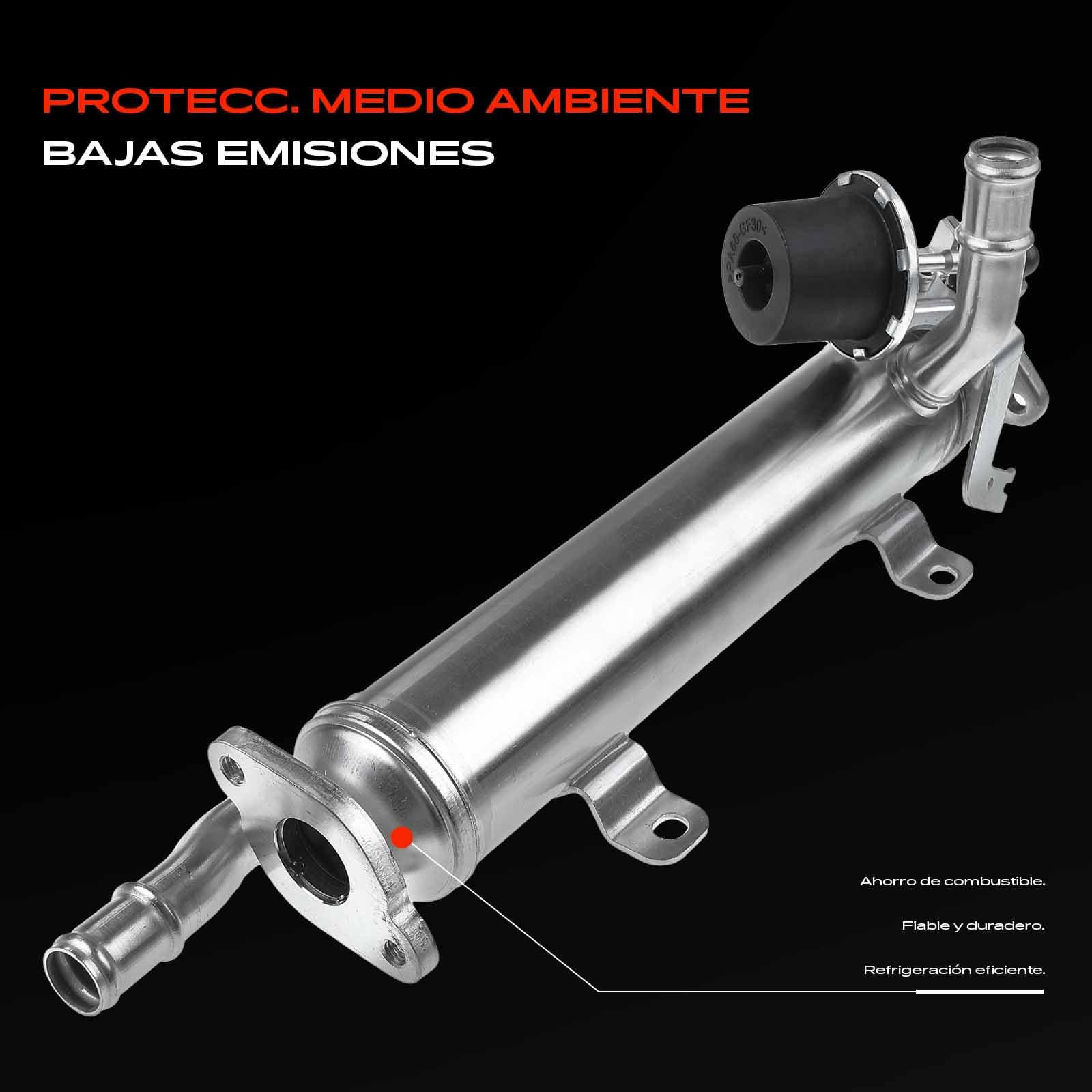 Frankberg Válvula EGR enfriador recirculación de gases de escape | 03L131512B; Compatible con: Altea XL 5P5 5P8, T.o.u.r.a.n 1T1 1T2, CC 358, Golf Plus 521 5M1, O.c.t.a.v.i.a II 1Z3