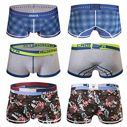 Croota Men's 3 Pack Briefs, Boxer Briefs, and Boxer Shorts Underwear Sets (S (Waist 27-29), Navy | Melange Gray | Floral) Croota Men's 3 Pack Briefs, Boxer Briefs, and Boxer Shorts Underwear Sets (S (Waist 27-29"), Navy | Melange Gray | Floral)