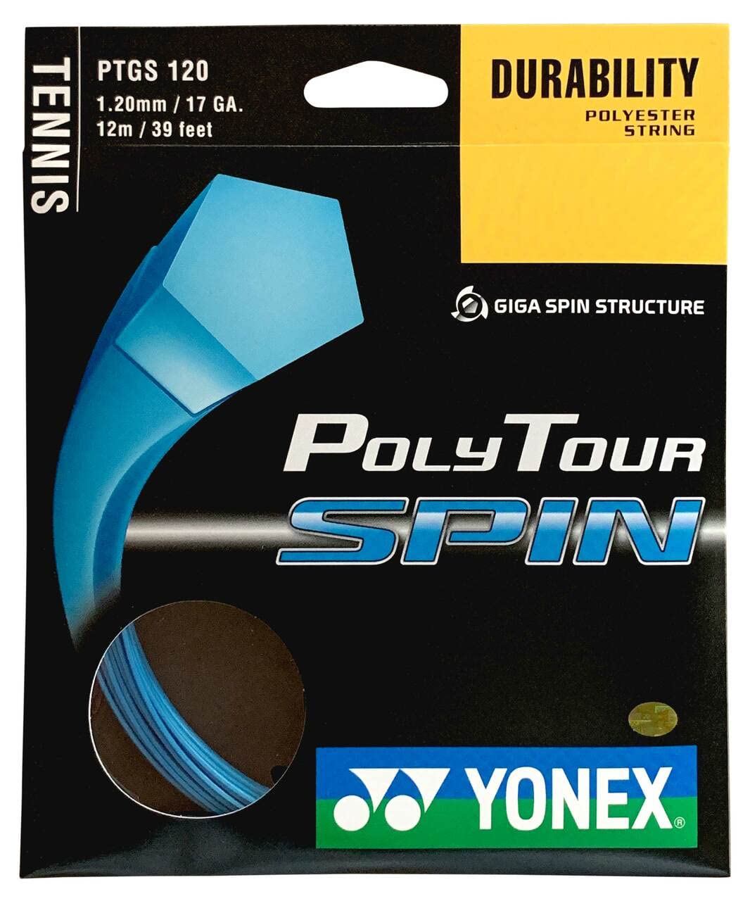 Yonex Poly Tour Spin 125 Blue Tennis String (2 Sets)