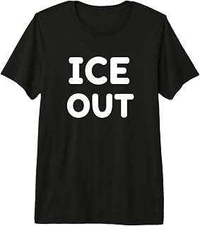 Ice Out Political Ment Text Bold Block Lettering Activy Premium Tri-Blend T-Shirt