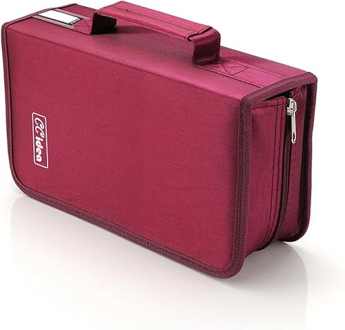 Miniatura 34 de CCidea Funda para CD y DVD, capacidad de 128 fundas de DVD, organizador de plástico para CD, carpeta de transporte portátil para CD y viajes en casa