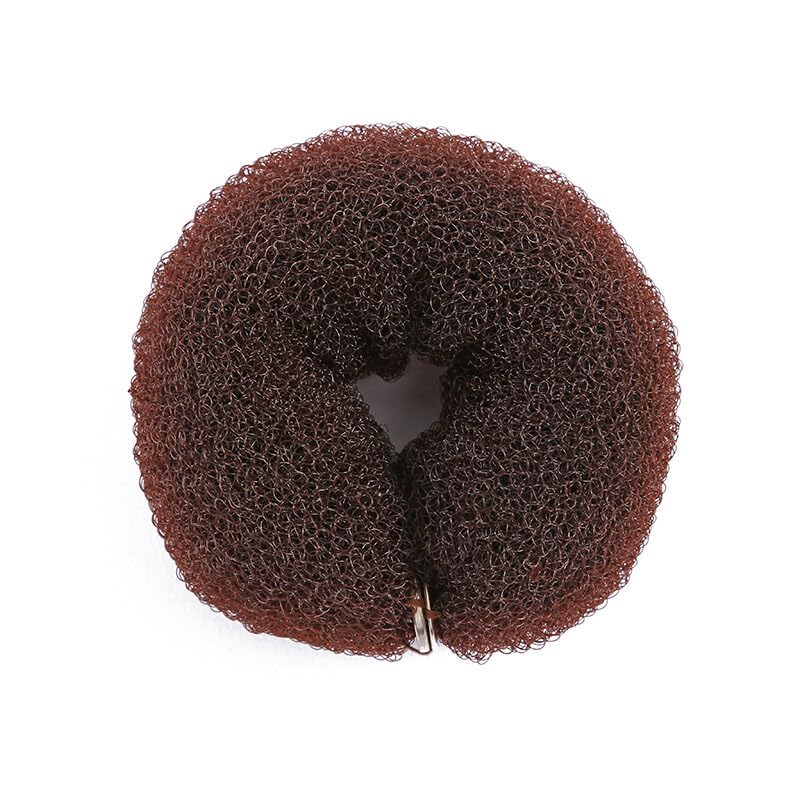 2PCS 20cm Donut Hair Bun Maker Ring Style Bun Hair Bun Maker DIY Hair Foam Ring Shaper Snap Roll Bun Tool for Women(brown) - Image 2