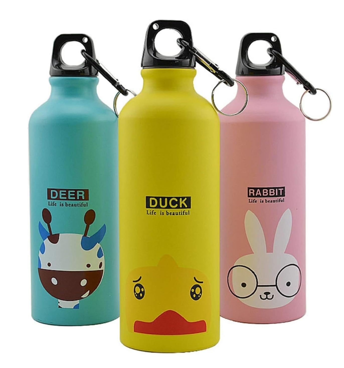 Borracce Sportive, Tazza Da Viaggio Isolata Borraccia Portatile Con Animali Adorabili Scuola Per Bambini Boccetta Isolata Sottovuoto Studente Borraccia Termiche Sportiva(C)