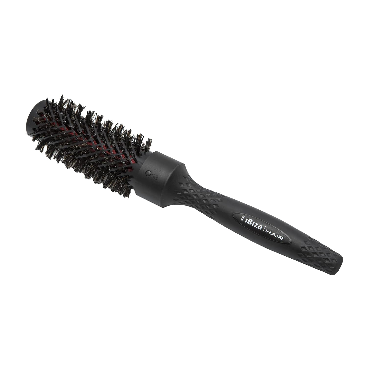 Ibiza Hair Ceramic Round Brush (RB Series) | Carbon Fiber/Nylon Bristles & Beech Wood Core to Absorb Heat & Protect Hair | Adds Shine to All Hair Types | Ideal for Volume & Waves