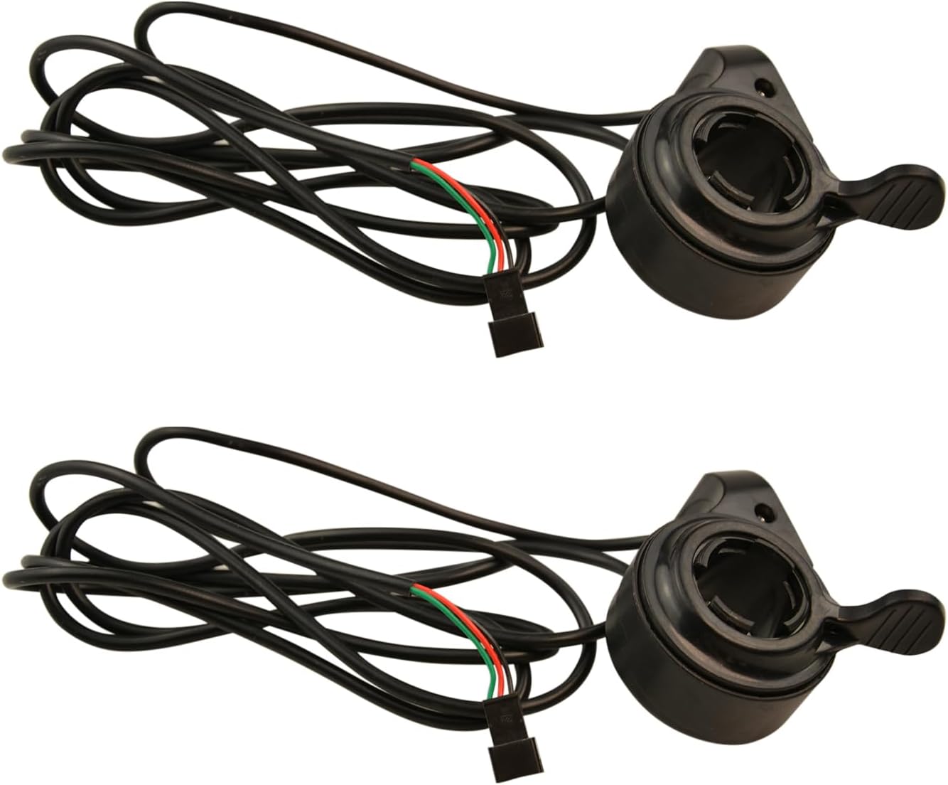 Flylin 2Pcs Thumb Throttle Speed Control, 22mm 7/8inch Universal E-Bike Thumb Throttle, 3 Wires Finger Throttle Accelerator for 12V-72V Electric Scooter