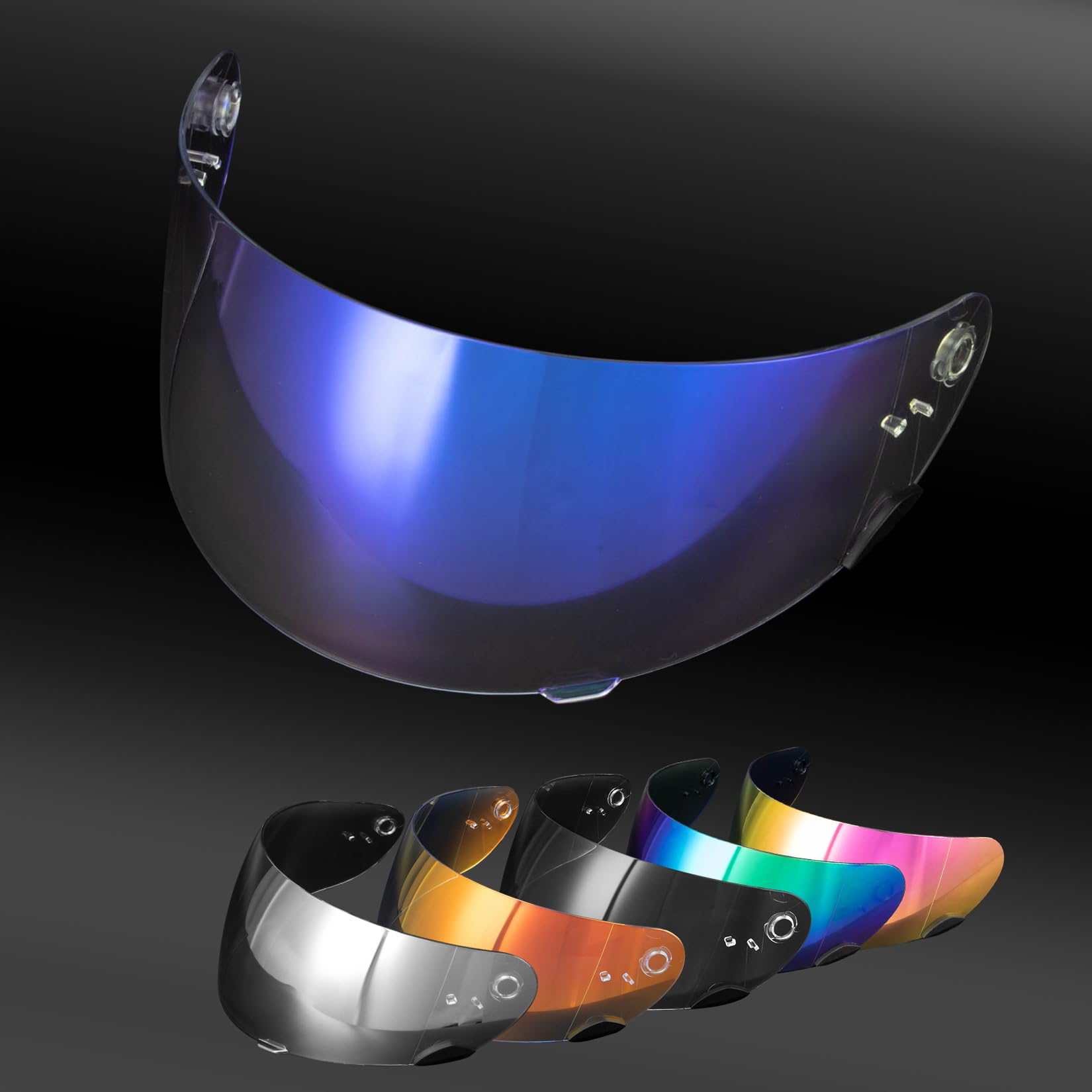 PSLER Qualifier Visor- Qualifier Helmet Visor Motorcycle Face Shield Accessories Replacement for Bell Qualifier/Star/Vortex/RS-1/Revolver,Transparent Blue