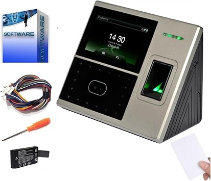 Biometric Fingerprint Time Clock Face Time Attendance Door Access Control Time Clock Time Recorder System for Small Businesses(Basic)