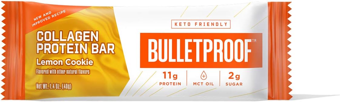BULLETPROOF Lemon Cookie Collagen Protein Bar, 1.4 OZ