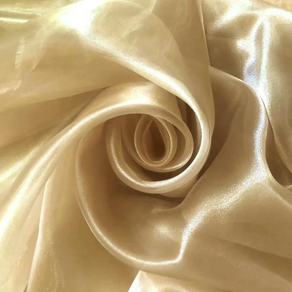 Tela de Organza Voile Transparente de Cristal de 3/5/10 m - Material Ideal para Confeccionar Ropa y Manualidades. Se Vende por Metro.