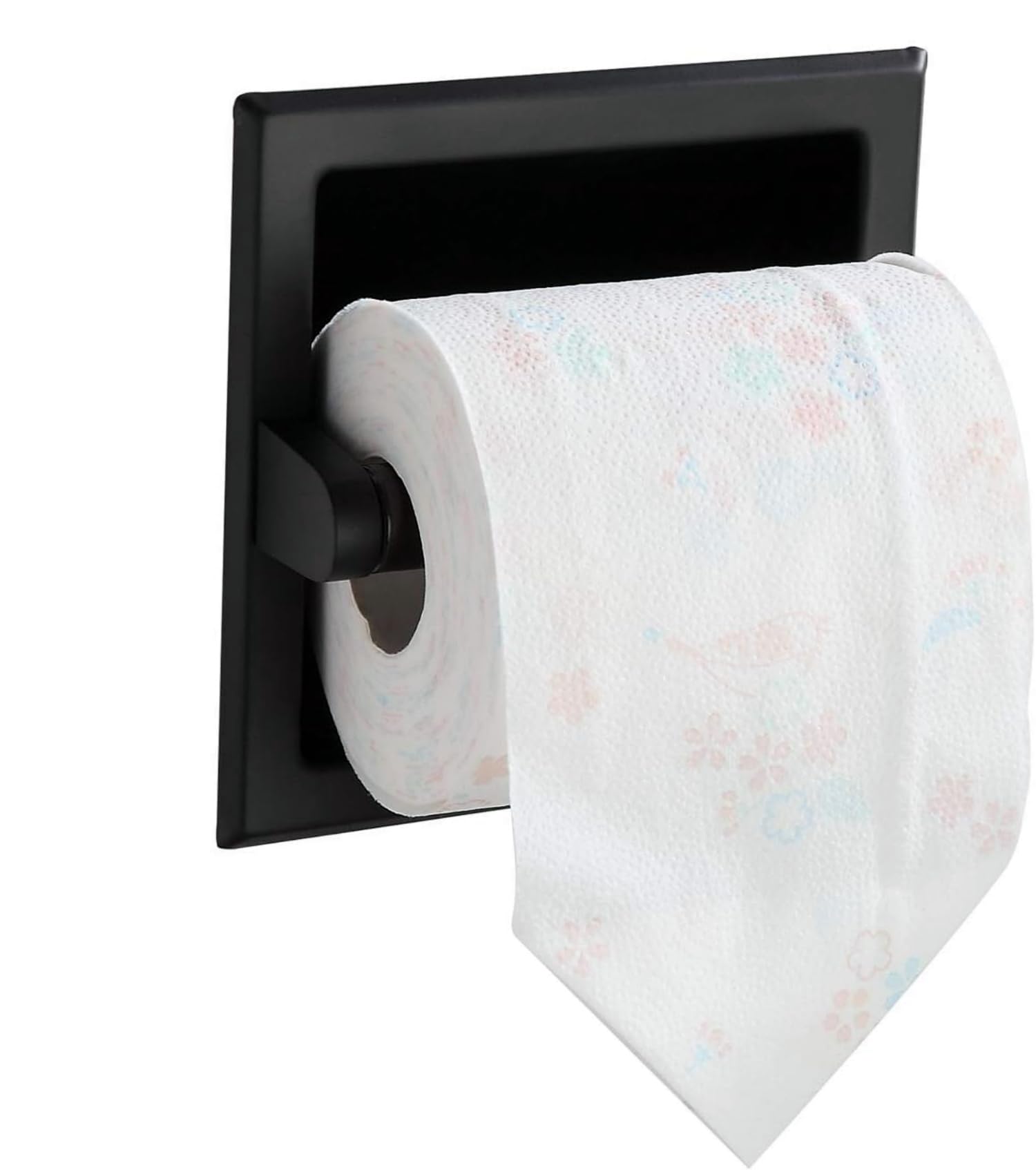 YWHWXB Toilet Paper Holder, Recessed, Stainless Steel, Wall-Mounted, Matte Black — Amazon image 7