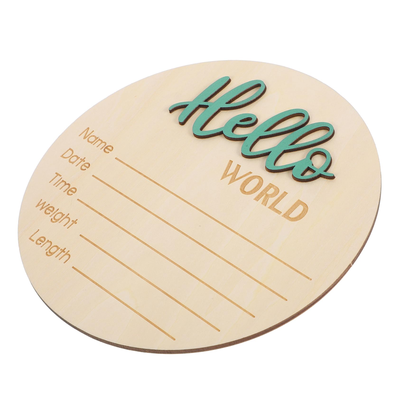 MERRYHAPY Baby Announcement Sign Wooden Round Board Newborn Photo Props Birth Announcement for Boy
