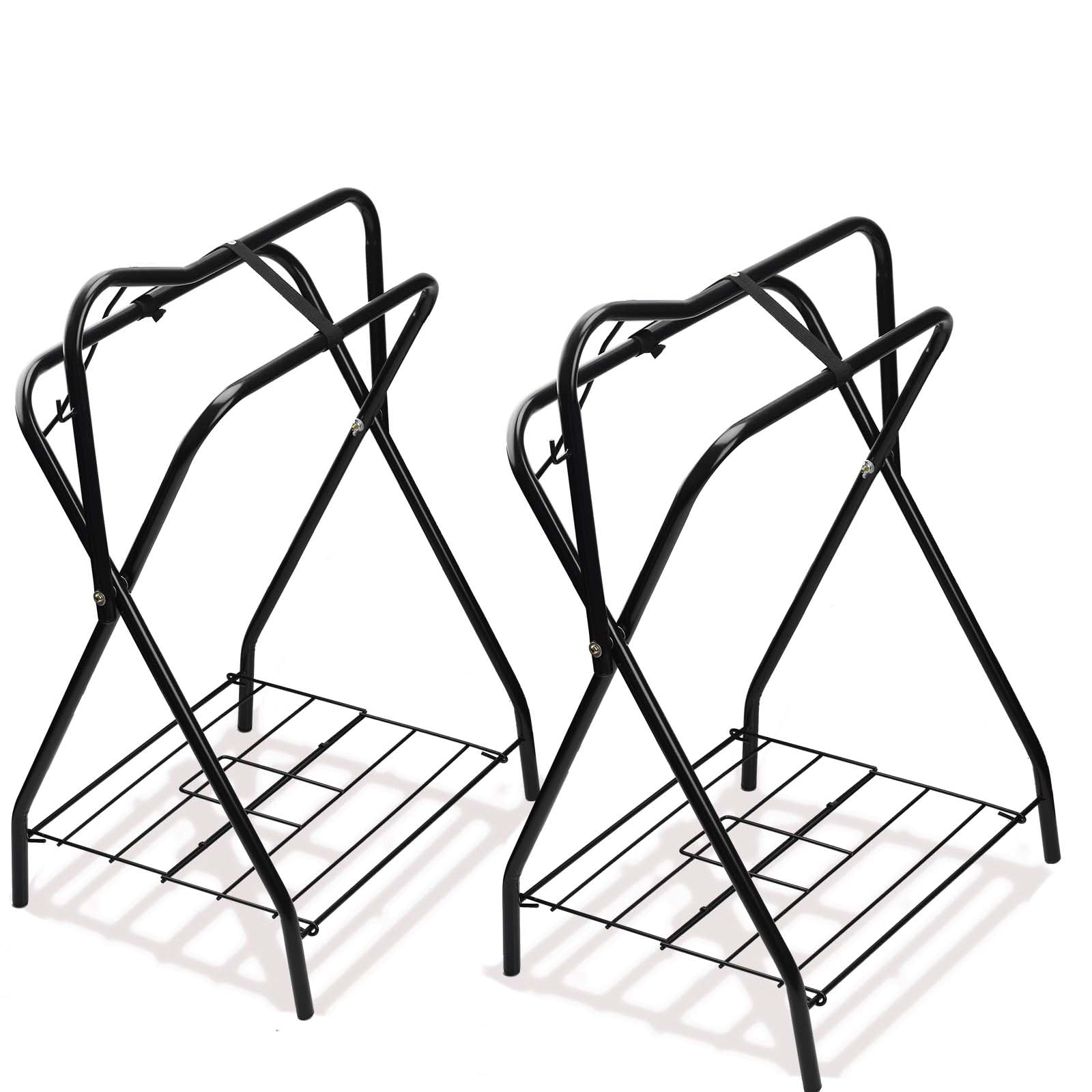 HDYEGY 2-Pack Folding Saddle Rack