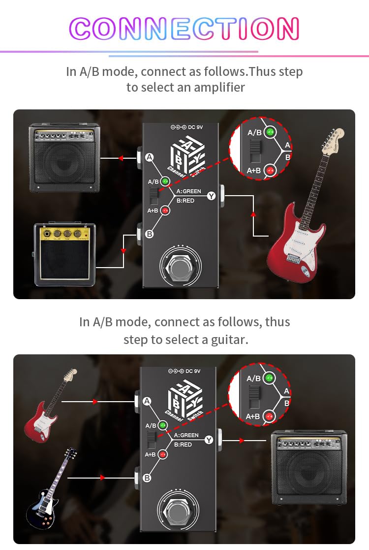 Amazon.com: ABY Box Line Selector AB Switch Mini Guitar Effect