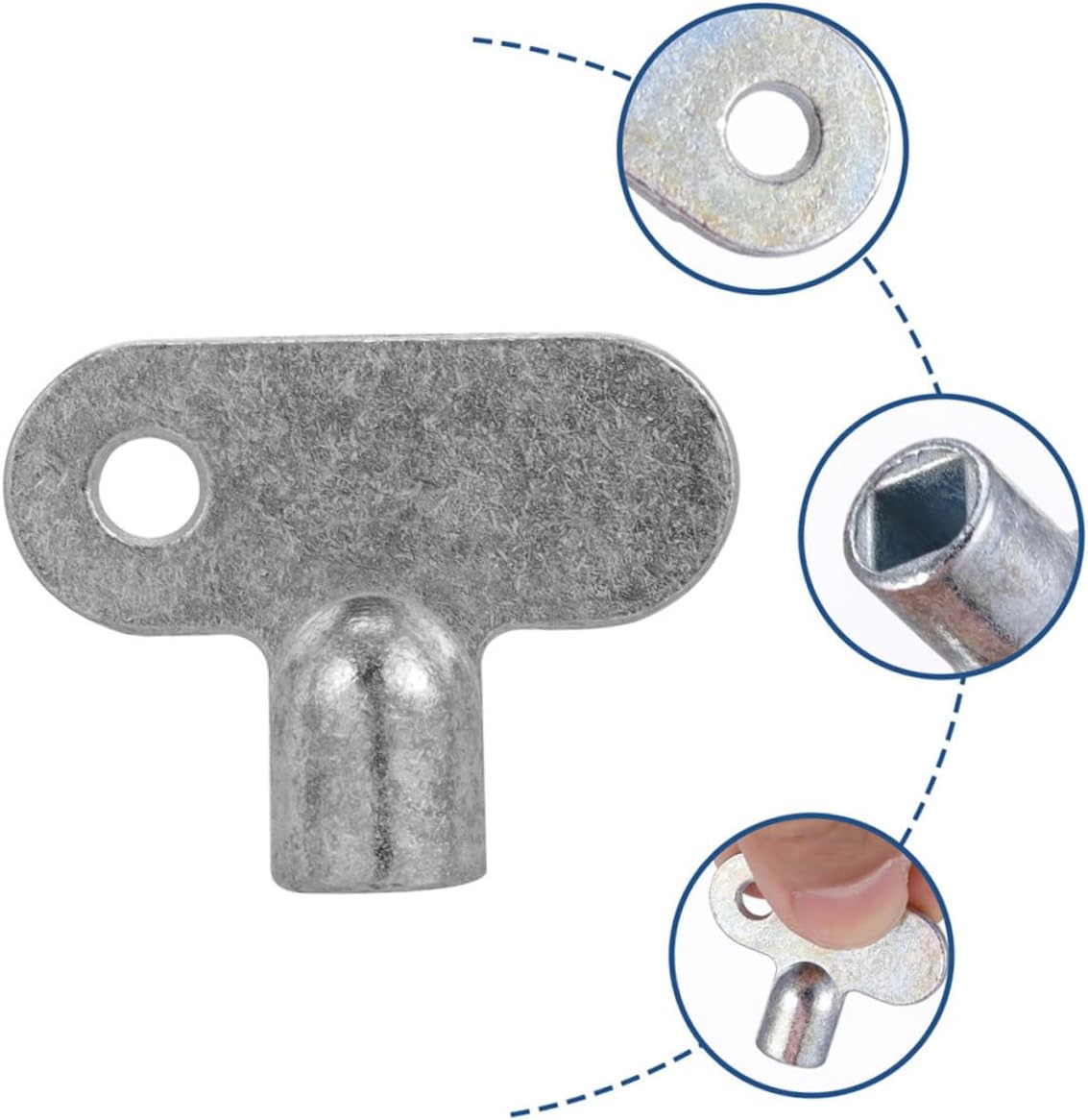 6pcs Efficient Radiator Maintenance Square Socket Radiator Air Vent Key