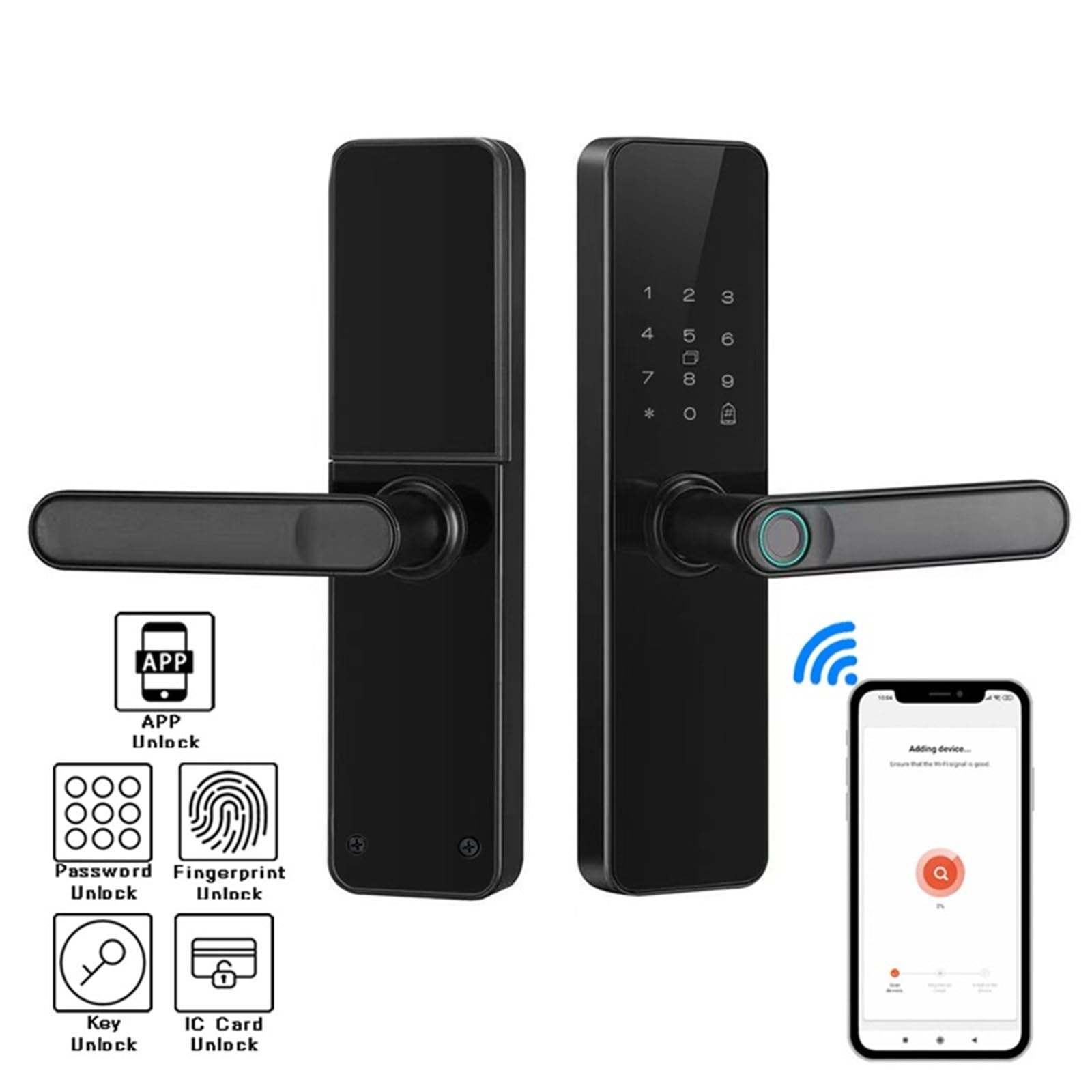 Smart Lock, Inteligentny zamek do drzwi Inteligentny zamek Biometryczny odcisk palca Inteligentne hasło dostępu bezkluczykowego Karta IC Smartlife(22x190 5050)