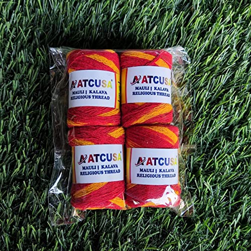 Handmade Mauli, Kalawa, Sacred Moli, Religious Cotton Thread, Pooja Dhaaga, Wrist Roll, Laccha, Pure Raksha Sutra, Rakhi, Organic Mouli Dhaga For Pujan, Havan, Worship, Diwali, Festival By Atcusa #TOP5