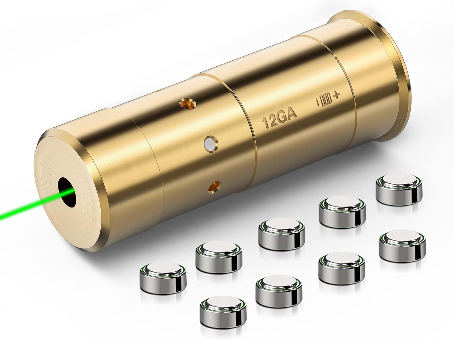 MidTen Bore Sight 12 Gauge Laser Boresighter Red/Green Dot Zeroing Laser Bore Sight with Extra Batteries