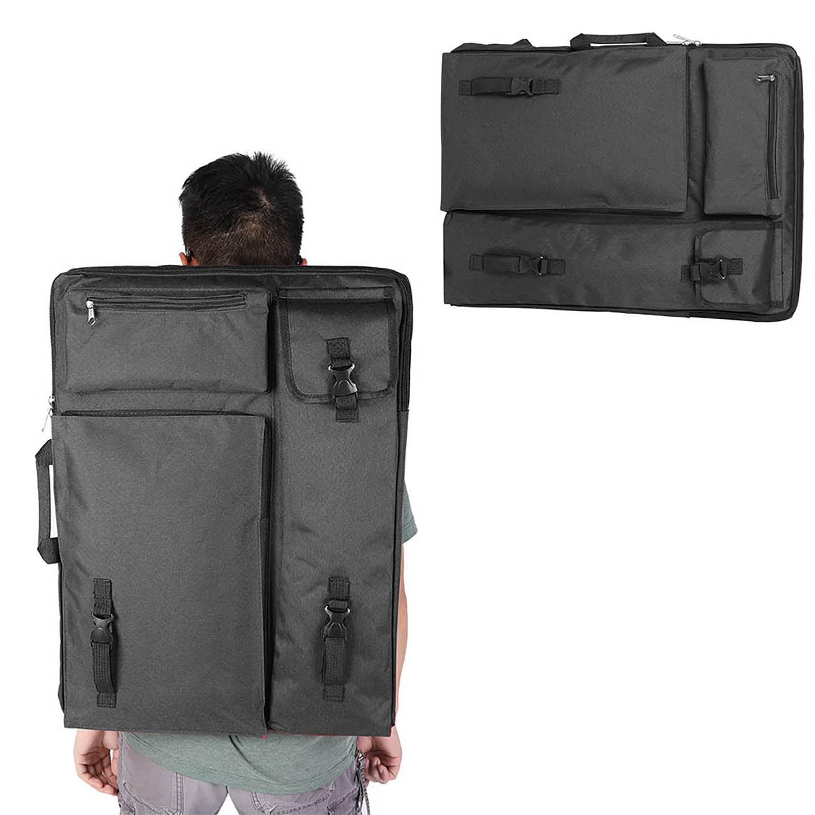 HEEPDD Zaino per Dipingere in Tela 4K, 66x49x6 cm, Impermeabile, Grande Borsa per Artisti, Nero