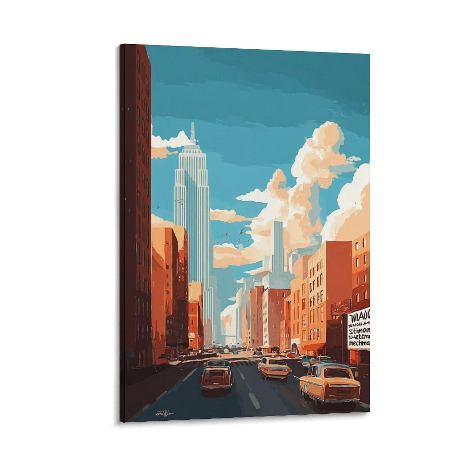 ZBBGGOZ Hudson Posters 24x36inch(60x90cm) Vintage Watercolor Canvas Art