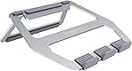 Aluminum Portable Foldable Height Adjustable Support Stand for Laptops up to 33 cm (13"), Silver