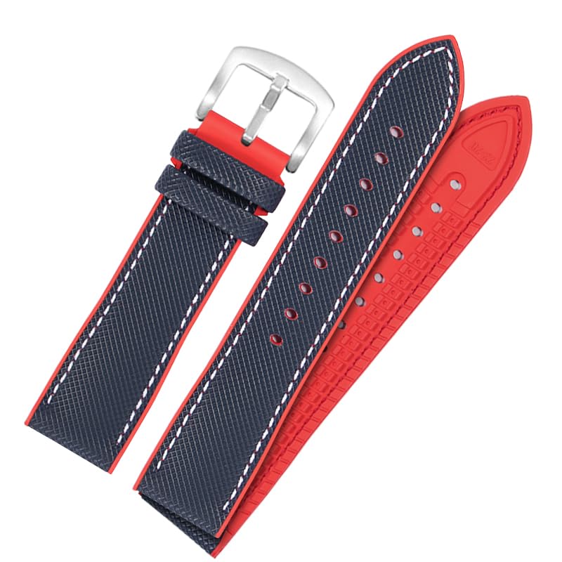 Bracelet montre caoutchouc 20mm pour Seamaster bleu