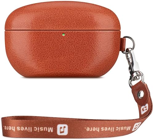 LOPIE Funda compatible con WF-1000XM5, hecha a mano, totalmente envuelta en piel curtida vegetal, para auriculares Sony WF1000XM5 (2023), funda