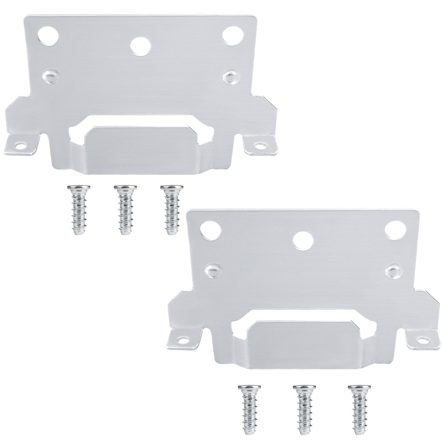 116791 Mounting Plates Replacement for IKEA Bed Frame Brackets Part #116791 (4X Mounting Plate) and 110789 (12X Screws) Spare Hardware Parts Compatible Hemnes Malm Brimnes Ingatorp Tarva Kritte