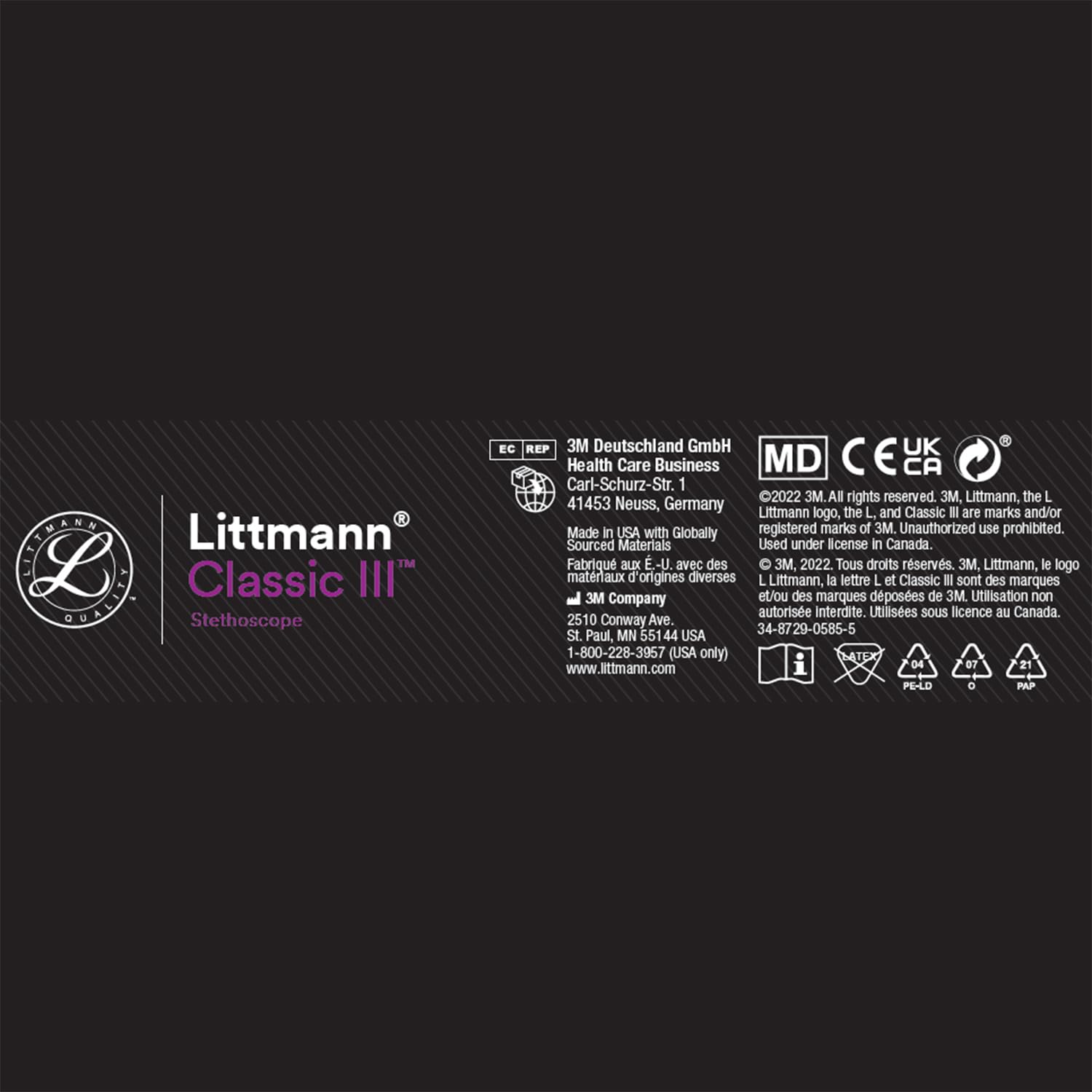 3M Littmann Classic III Stetoskop, 5839, limonkowy