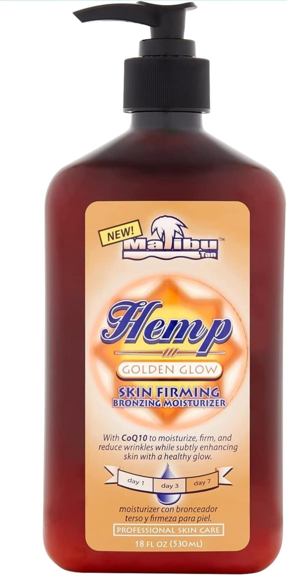 Hemp Golden Glow Skin Firming Lotion, Medium Deep, 18 fl oz (530 ml) - 1-PACK