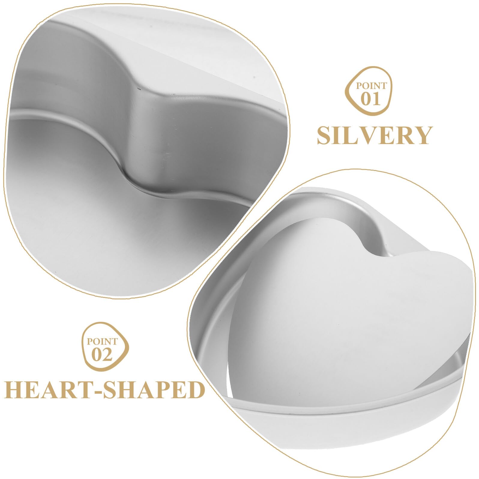Veemoon Molde para Hornear Pasteles Forma de Corazón 20 Cm Molde Antiadherente de Aleación de Aluminio Buena Conductividad Térmica para Repostería Casera y Bricolaje para Tartas y Mousse