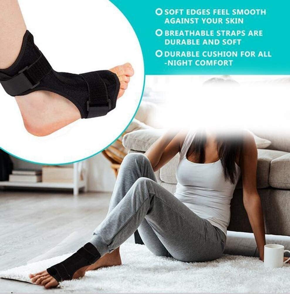 Ortesis para pie caído Ortesis de Tobillo para pie Reutilizable Férula para Fascitis Plantar Pie Izquierdo y Derecho Soporte ortopédico Ajustable para pie Alivio del Dolor 9.24