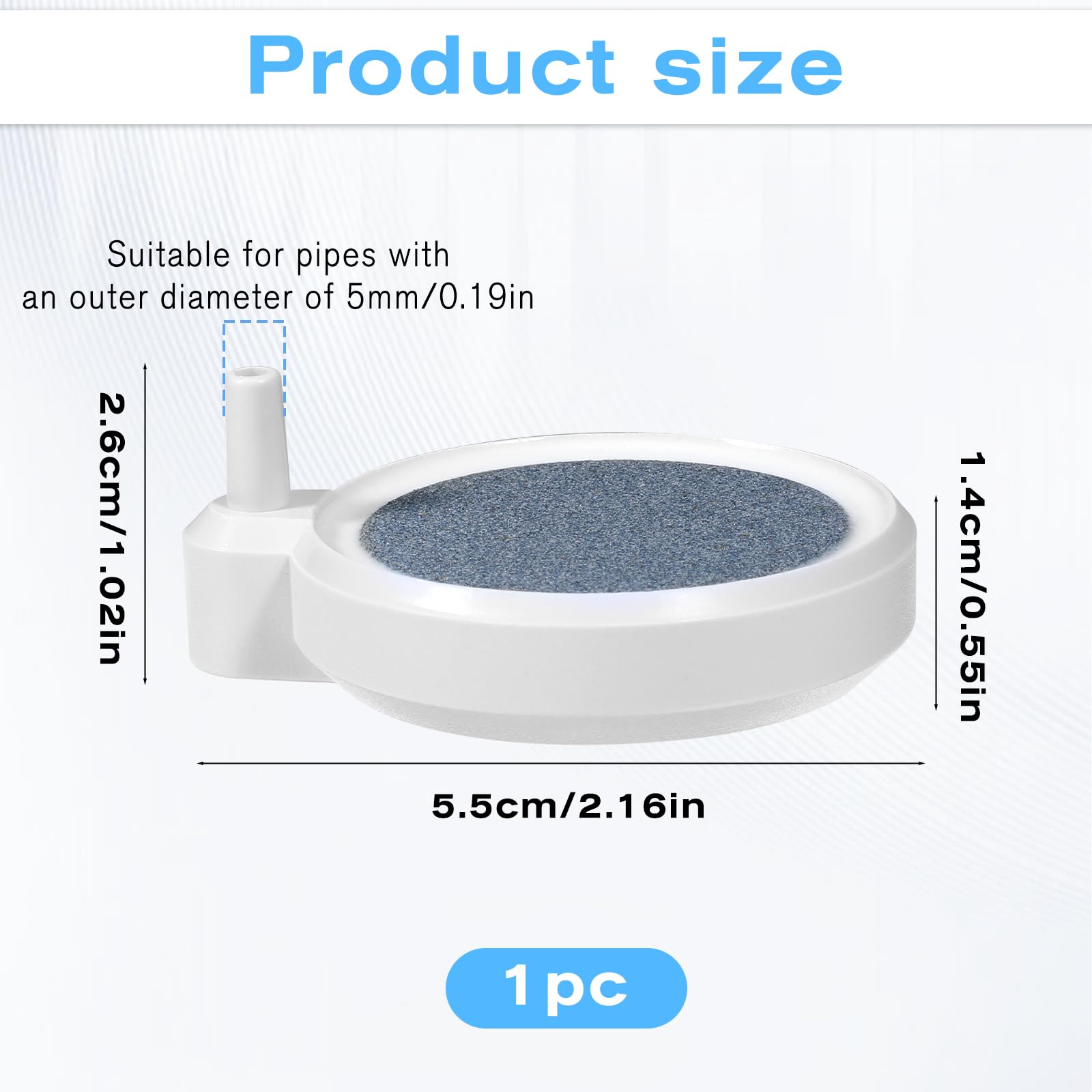 5cm Kleiner Nano Luftblasenstein Aquarium Nano Luftstein für Aquarien Aquarium Luftstein Aquarium-Sprudler Belüfter Sauerstoffdiffusor Aquarium-Zubehör