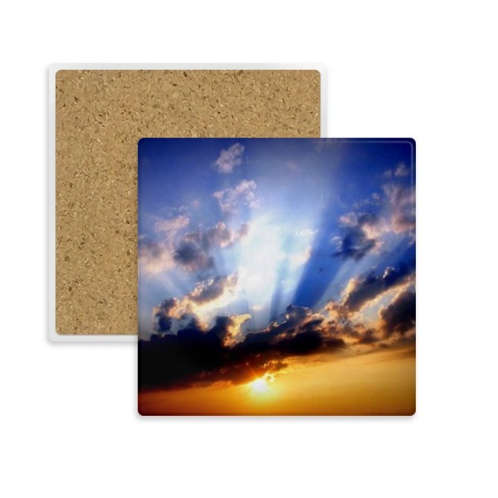 Dessous de verre absorbant en pierre nuages un cadeau carré multicolore idéal