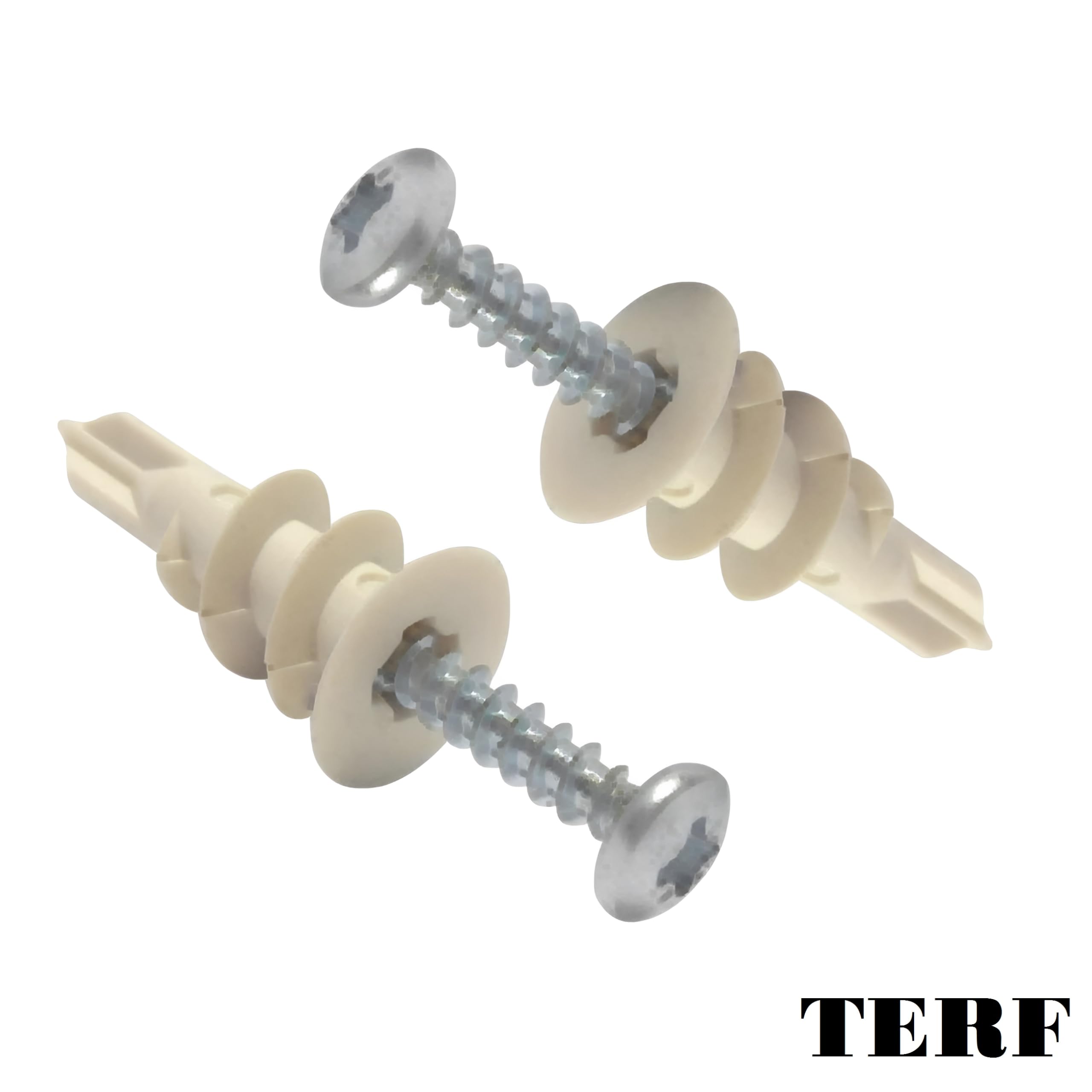 TERF® Nylon Self Drilling Plasterboard Fixing Plug 32mm Nylon Anchor Hollow Wall Cavity Wall Drywall Anchor with Screw for Light Wall Hanging Stuff - Image 3
