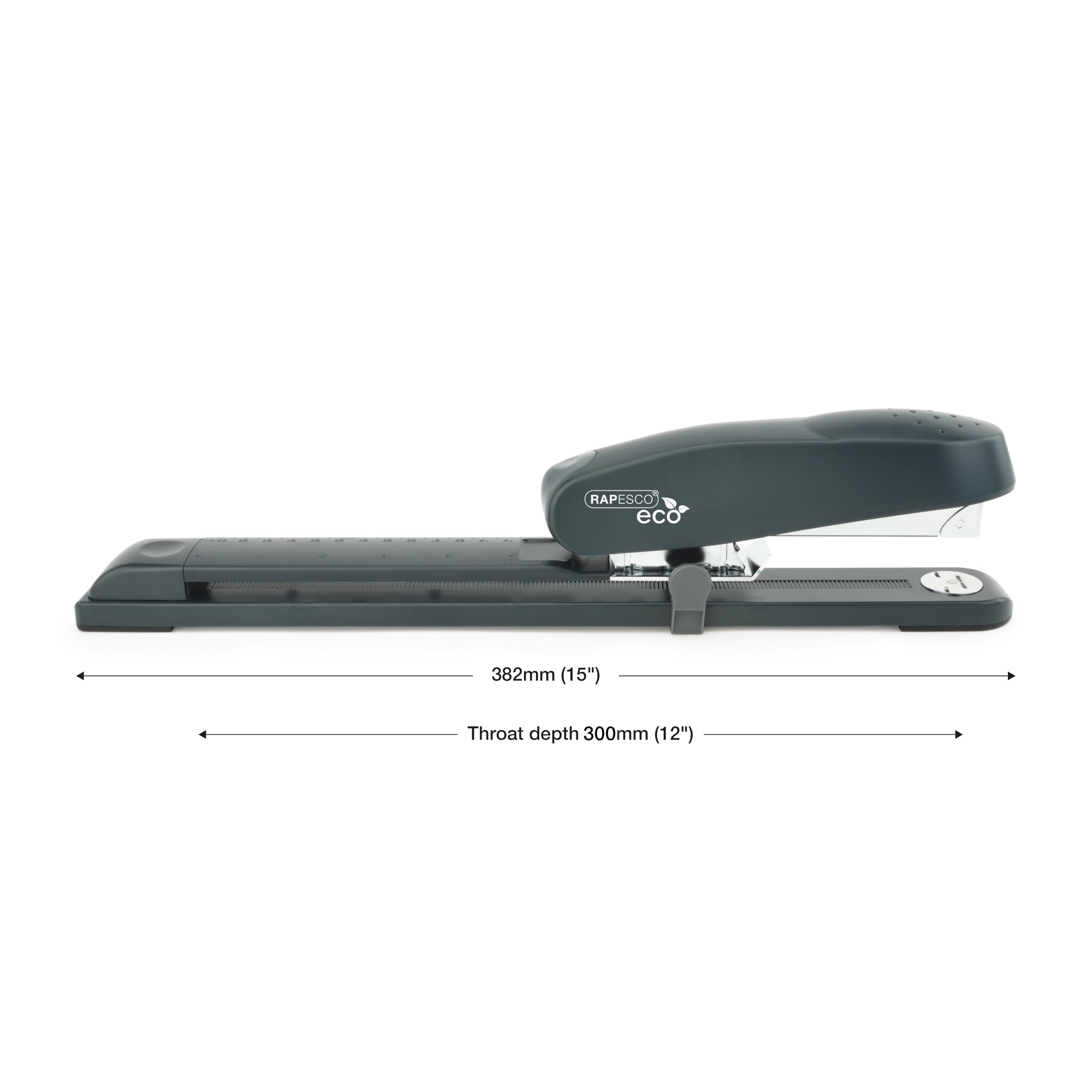 Rapesco R79026A3 ECO 790 Grapadora de Brazo Largo de Gruesos, Capacidad de 50 Hojas, Gris