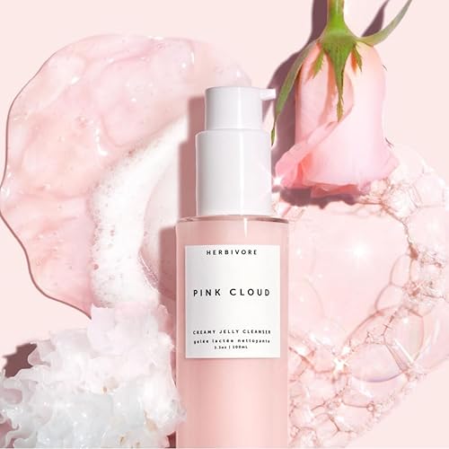 Miniatura 4 de HERBIVORE Pink Cloud - Limpiador cremoso de gelatina, escualano, agua de rosas + hongo tremela, lavado facial hidratante + removedor de maquillaje