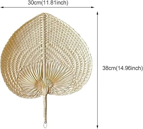 Miniatura 2 de 10 abanicos de rafia de bambú natural, abanicos de rafia de boda, abanicos de ratán hechos a mano, estilo chino, para decoración de pared de granja