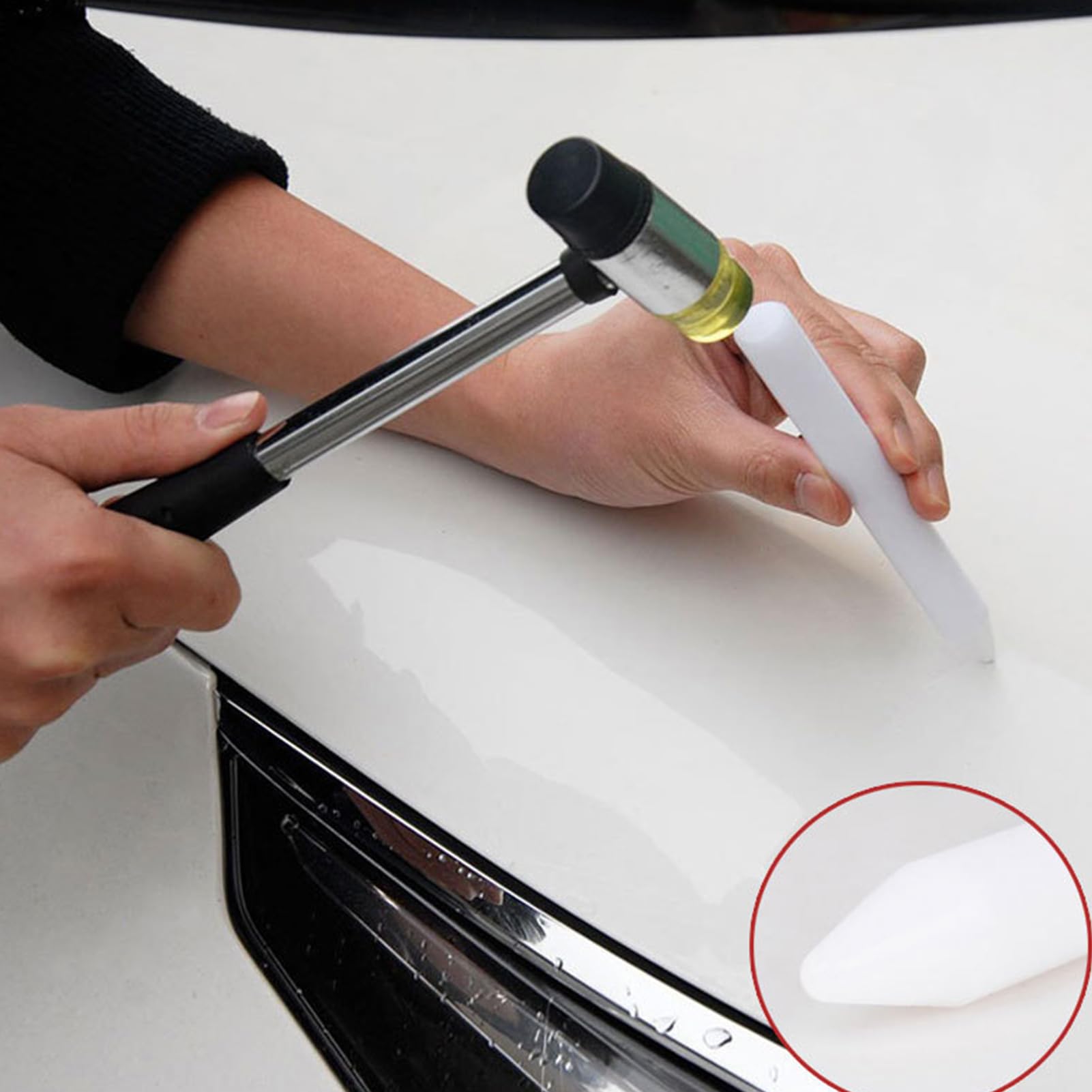 Reparación de abolladuras automáticas, lápiz para reparación de abolladuras, herramientas para reparación de abolladuras, 3 lápices blancos de nailon para reparación de abolladuras de coche