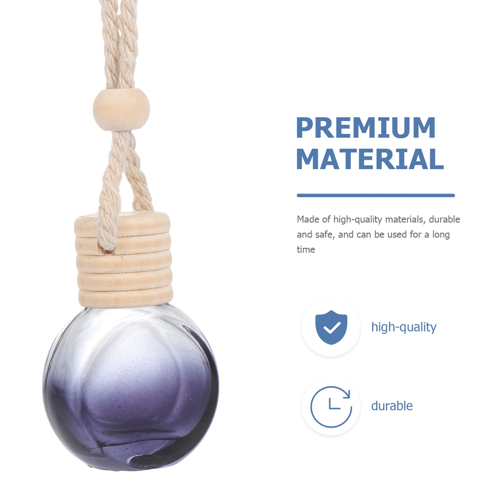 MAGICLULU 20 Stück Auto Parfümflasche Anhänger Set Runde Hängende Duftdiffusoren für Auto Elegante Aromatherapie Dekoration aus mit Baumwollschnur für Zuhause und Büro