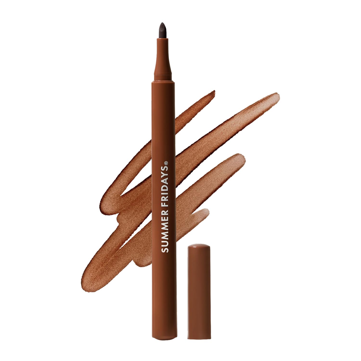 Summer Fridays Flushed Lip Stain Liner, 12hr Wear & Transfer-Proof, Mocha deep, neutral brown
