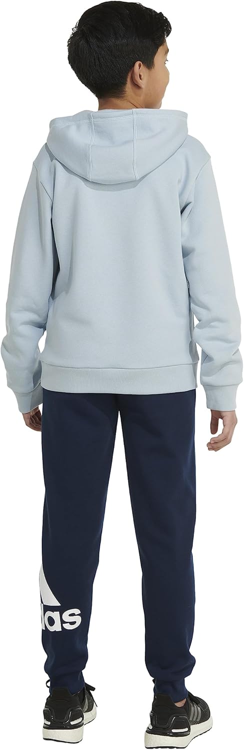 adidas girls Long Sleeve Essential Hooded Graphic Heather Pullover(big Kid) - Image 6