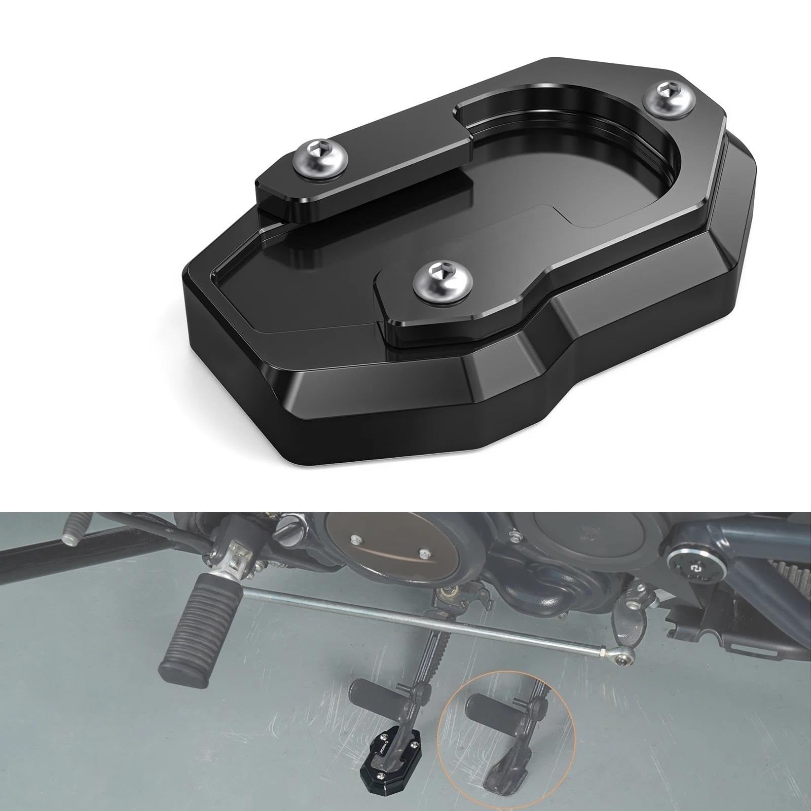 Supporto cavalletto laterale moto Piastra Di Estensione Cavalletto Laterale Piede Cavalletto Della Motocicletta For Harley Sportster S RH1250S 2021-2024 Protezione della staffa
