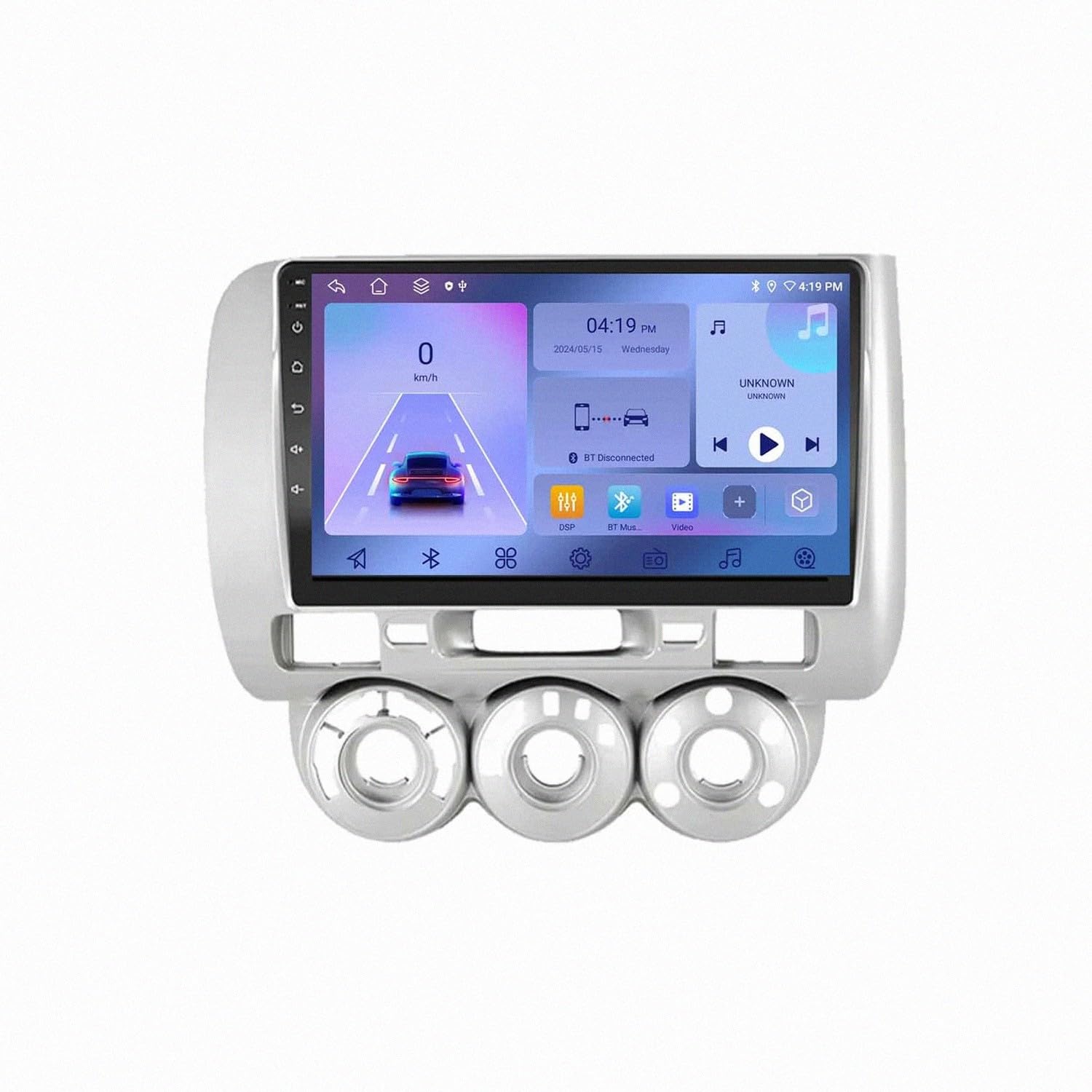 Autoradio Gps Navigation 2 Din per Honda Fit Jazz City 2002-2007 Wireless Carplay Android Auto Stereo Auto Bluetooth Ips con Pantalla Táctil con Gps, 8 Nucleo 6G+128G