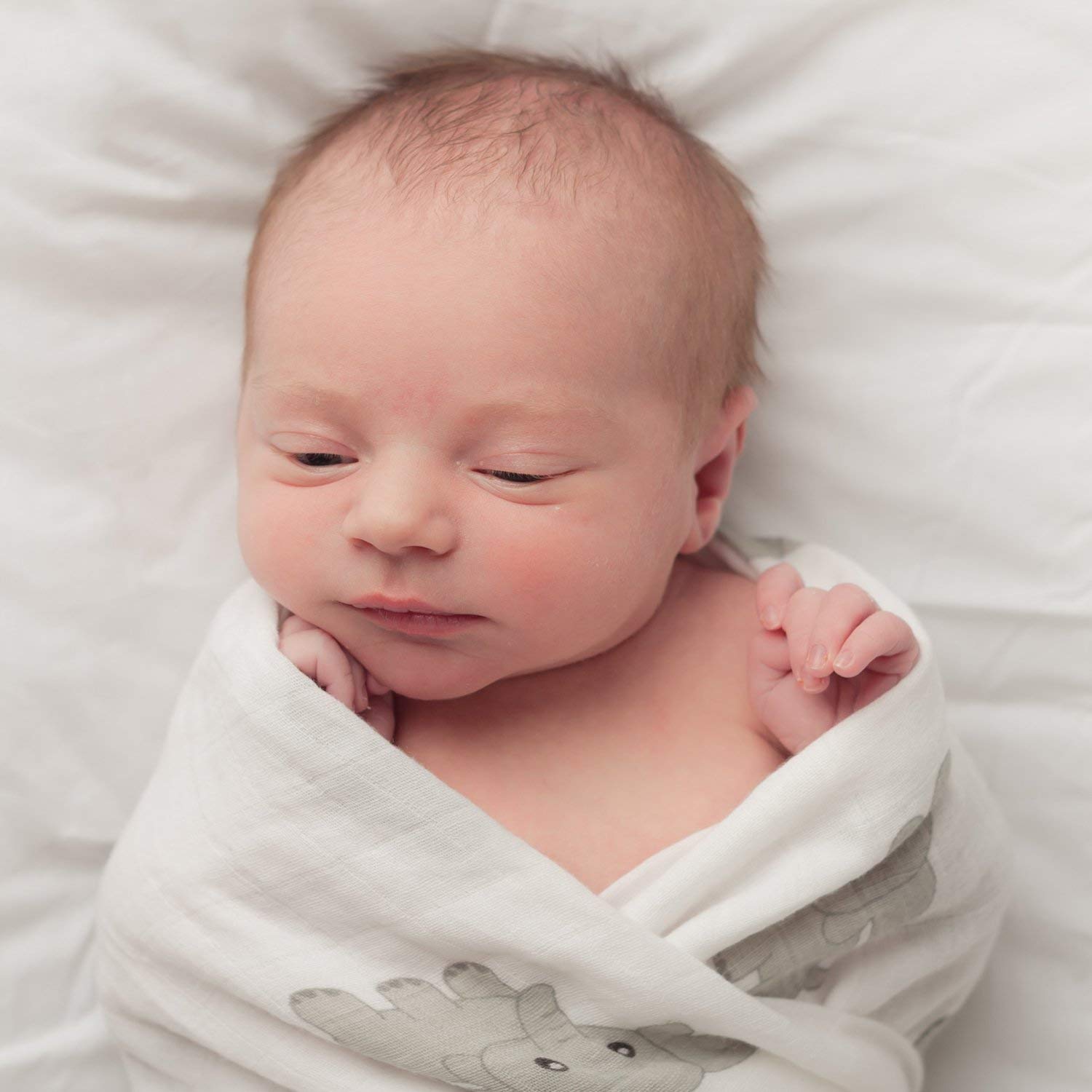 Cuddlebug Copertina Neonato in Mussola (4 Pezzi) - Coperte in 100% Mussola di Cotone per Neonato, Coperte in Mussola Morbide e Traspiranti, Teli Multiuso per Neonati (Safari Friends)