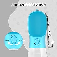 Vista 4 de Botella de agua para perros de 20 onzas con contenedor de alimentos y dispensador de bolsas de excrementos Dispensador de agua portátil a prueba