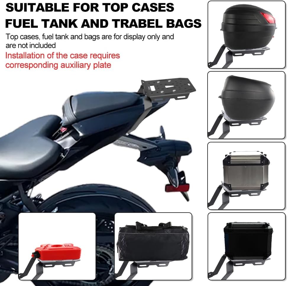Xitomer Luggage Rack Compatible with Yamaha R7 2022 2023 2024 2025 2026 YZF R7 YZFR7 Rear Cargo Carrier Rear Rack