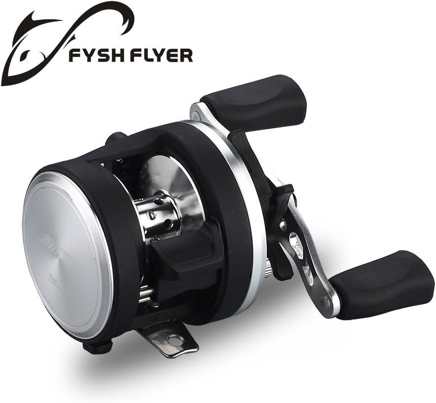 FYSHFLYER Eagle Silver/Black Premium Baitcasting Reel; Stainless Steel 7+1 BB; Alloy Body/Handle; Soft Knob; Left/Right Hand Available