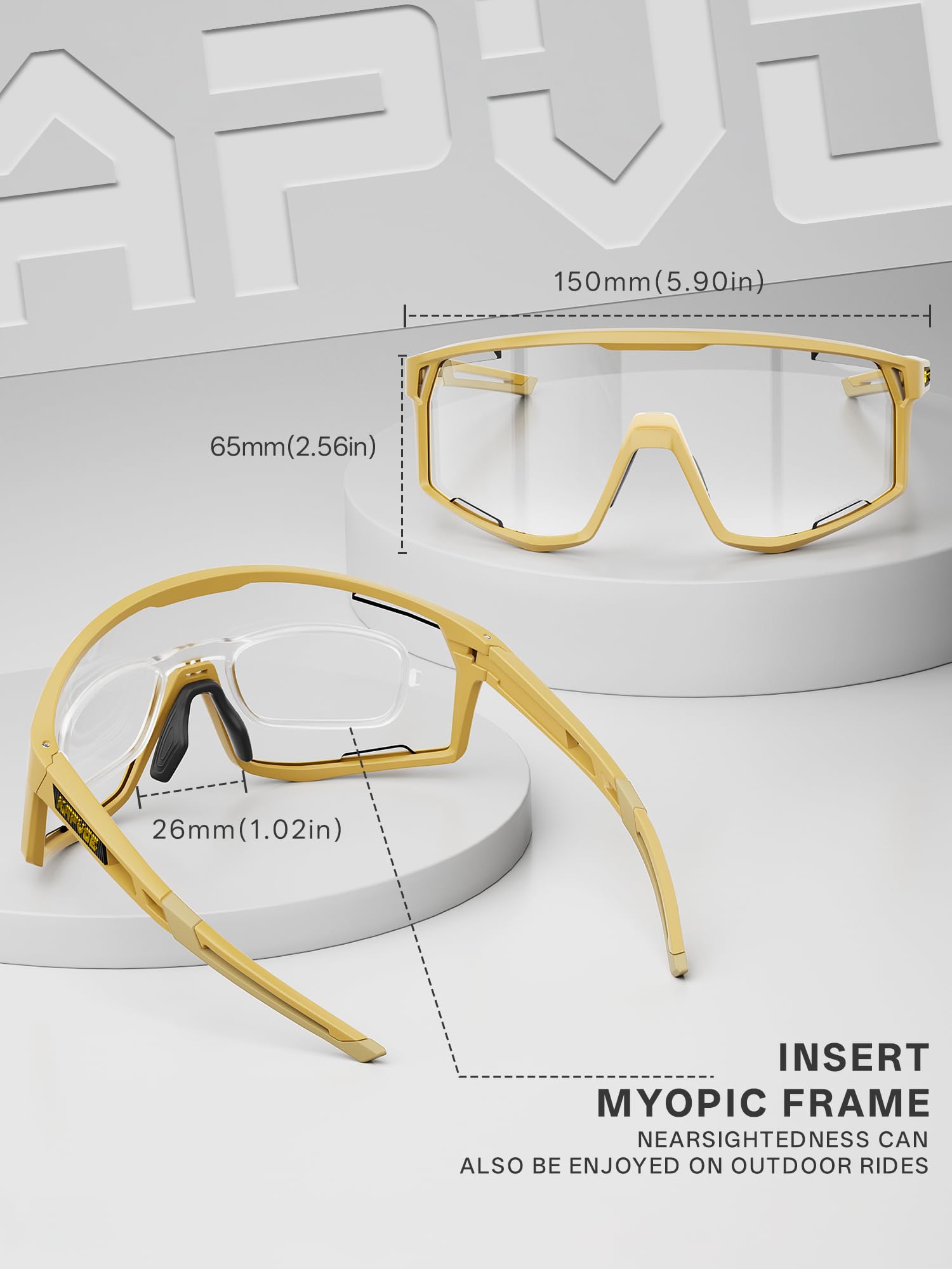 KAPVOE Fotochromowe okulary rowerowe dla mężczyzn do roweru górskiego okulary przeciwsłoneczne damskie przezroczyste MTB sportowe gogle rowerowe triathlon bieganie