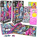 Nickelodeon Monster High Puzzle für Mädchen Set – Bündel mit 2 Monster High Puzzles plus Aufklebern, mehr | 48 Teile, 100 Teile Monster High Puzzles für Kinder im Alter von 4–8 Jahren