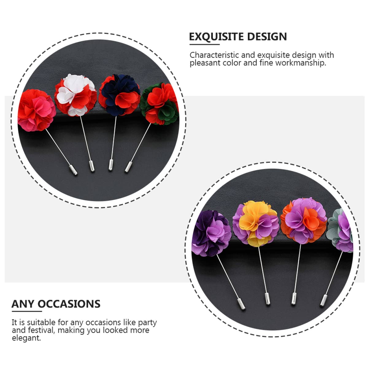 2 Juegos Ramillete De Vestido Presentes Para Mujer Men Broche De Collar Atar Cinturón Broche De Cuello Pasador De Creativo Aguja Larga De Metal (cobre) 16 Uds * 2